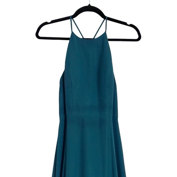 Jenny Yoo Dark Teal High Neckline Maxi Formal Gown / Dress Women’s US 4 - Picture 4 of 9